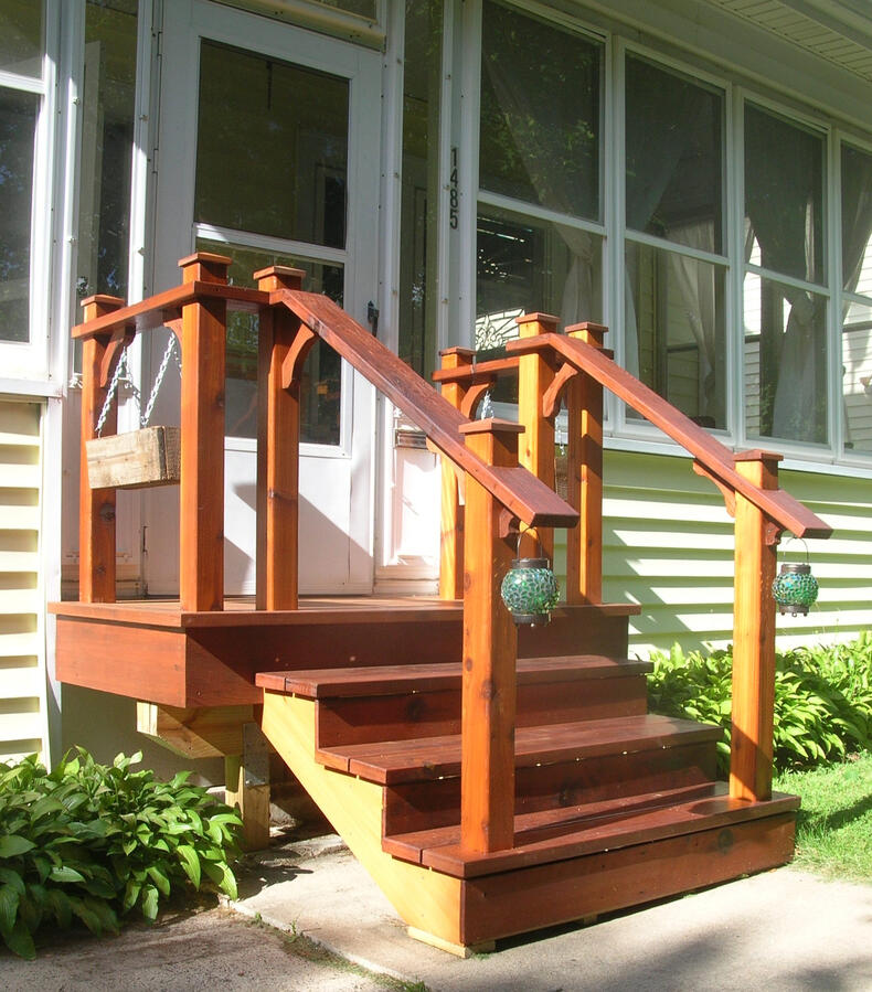 Redwood and Cedar Stoop St. Paul, Mn